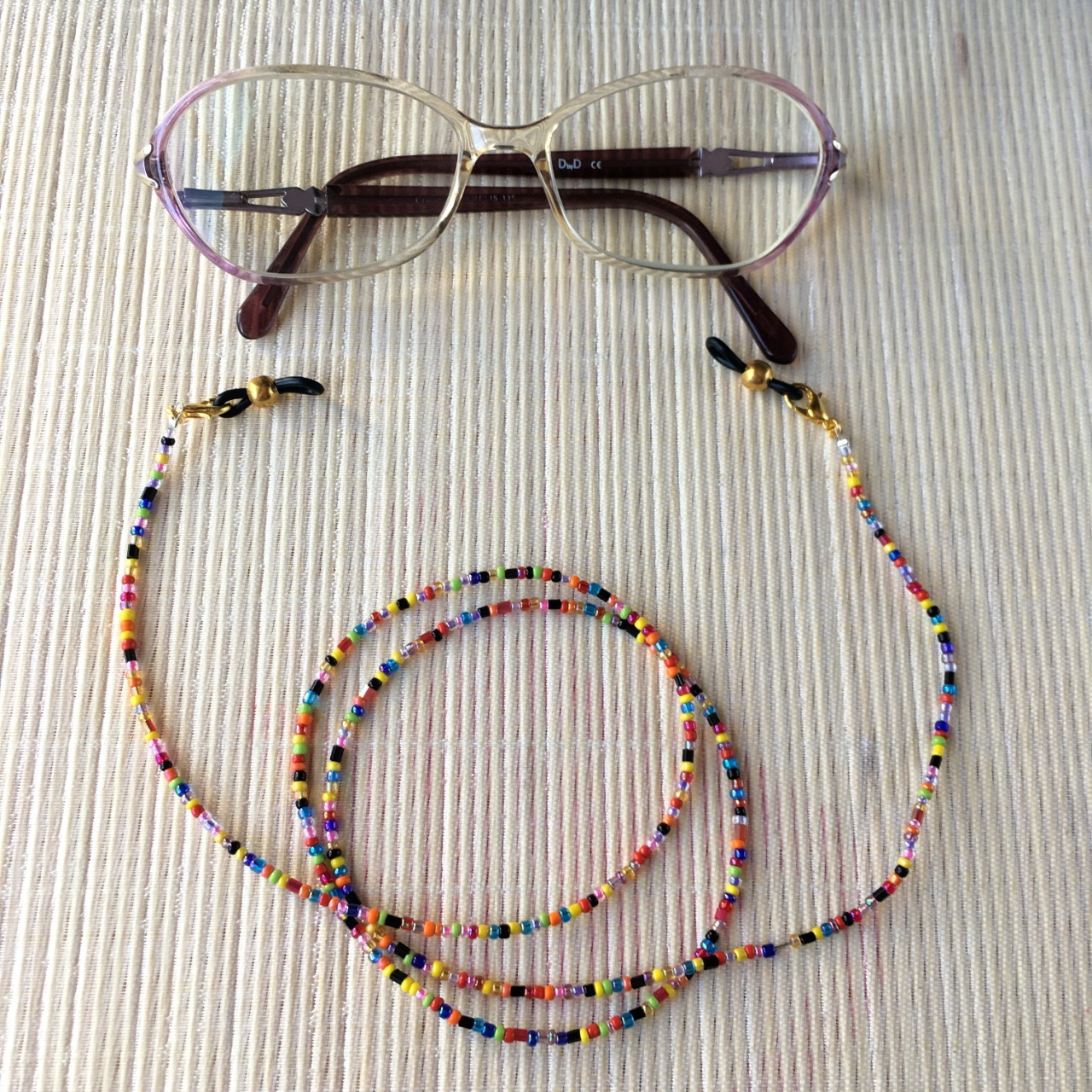 Cordon lunettes / chaîne masque / collier / bracelet, multicolore