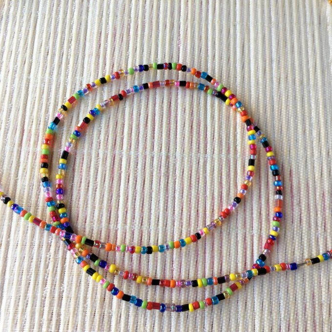 Cordon lunettes / chaîne masque / collier / bracelet, multicolore