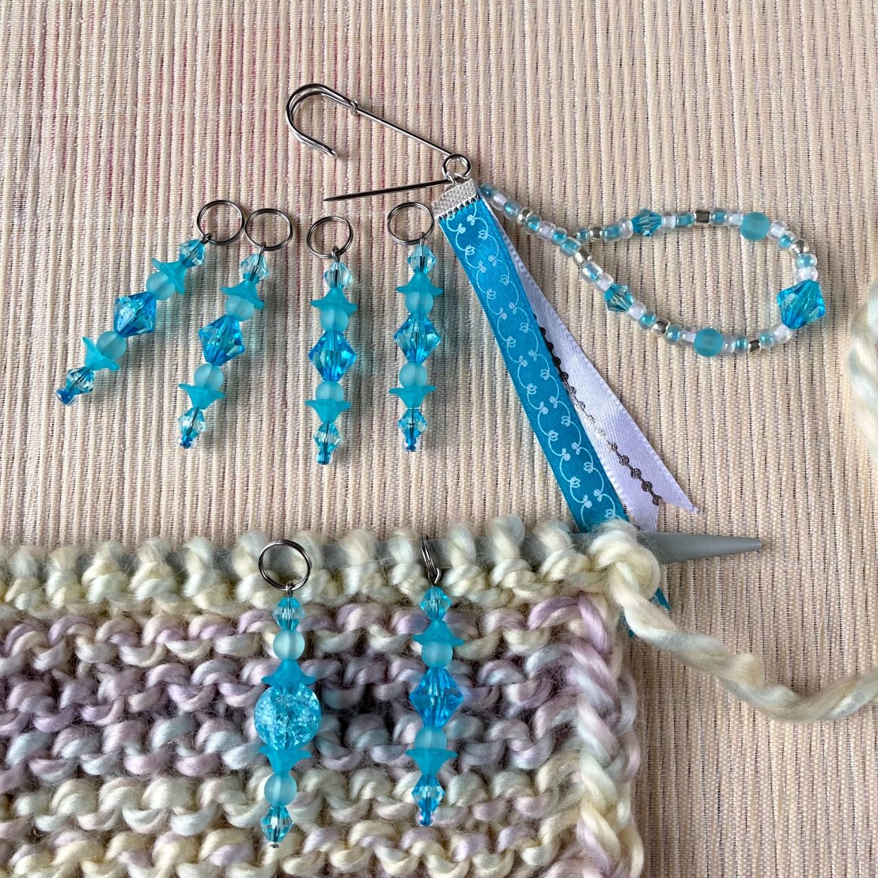 Anneaux marqueurs de mailles pour Tricot et Crochet avec perles