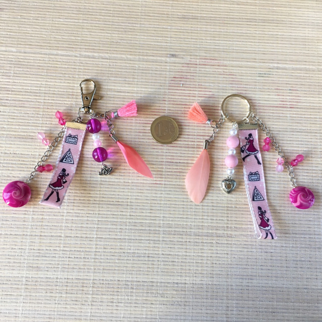 Porte-clefs / bijou de sac, rose