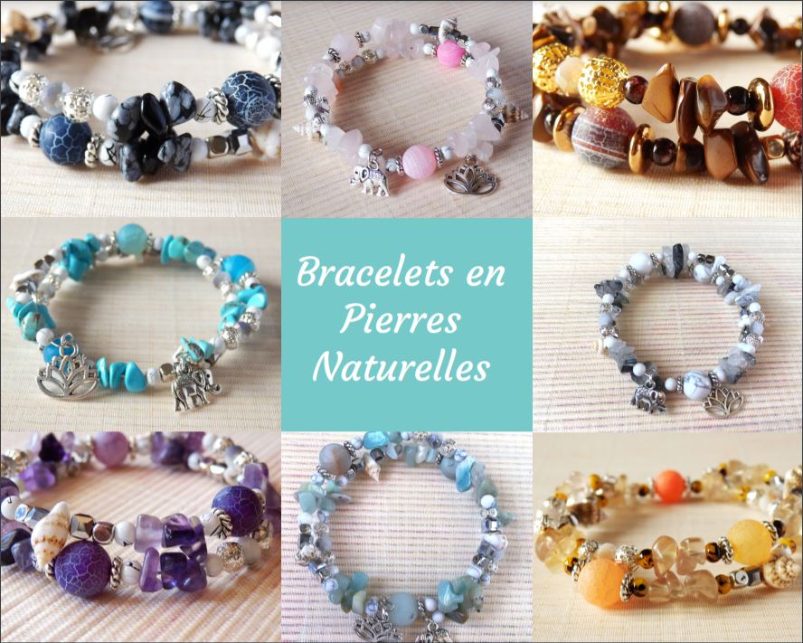 Bracelets Joncs en Pierres Naturelles